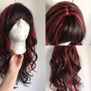 Red/black striped wig!